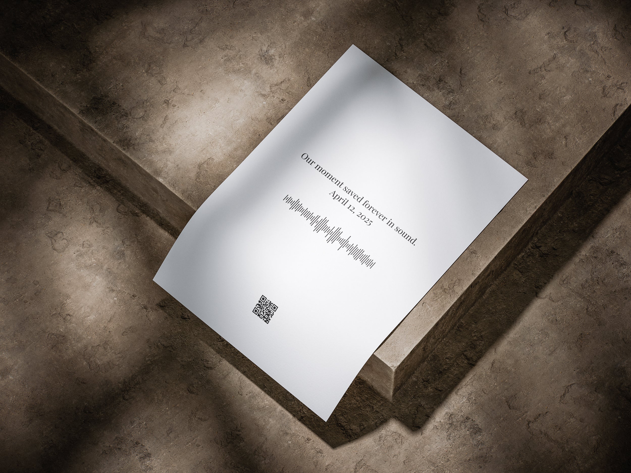 No Image, Text + Soundwave + QR